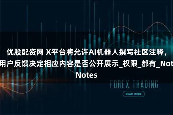 优股配资网 X平台将允许AI机器人撰写社区注释，由用户反馈决定相应内容是否公开展示_权限_都有_Notes